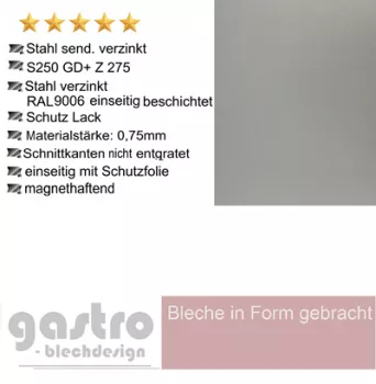 Preview: U-Profil aus verzinktem Stahl in RAL9002 Grauweiß, glatt lackiert